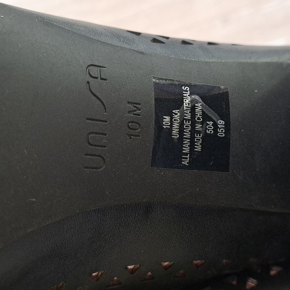 Unisa Unwoka Classy Women's Cutout Pointy Toe Block Heel Pumps Perforated - Picture 9 of 10